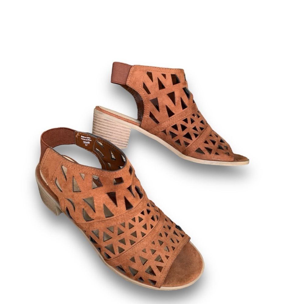 American Eagle Aztec Southwestern Cutout boho Heeled Sandals Women’s size 7 - Picture 6 of 13